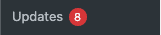 Screenshot of pending updates